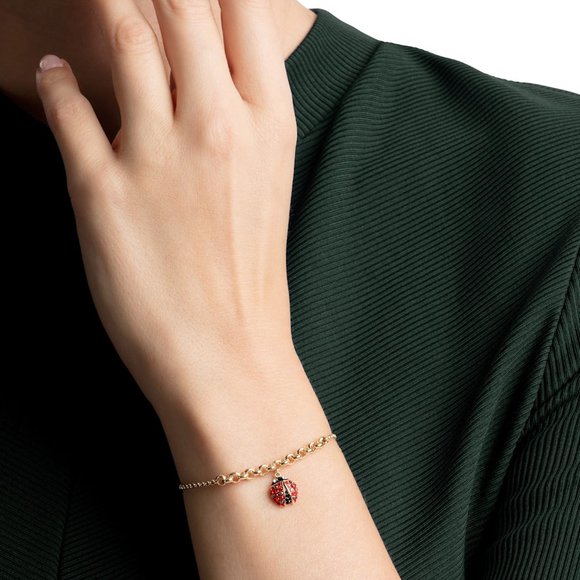 Swarovski 5479018 ladybug bracelet jewelry gold tone Remix Collection brand new - Picture 2 of 6